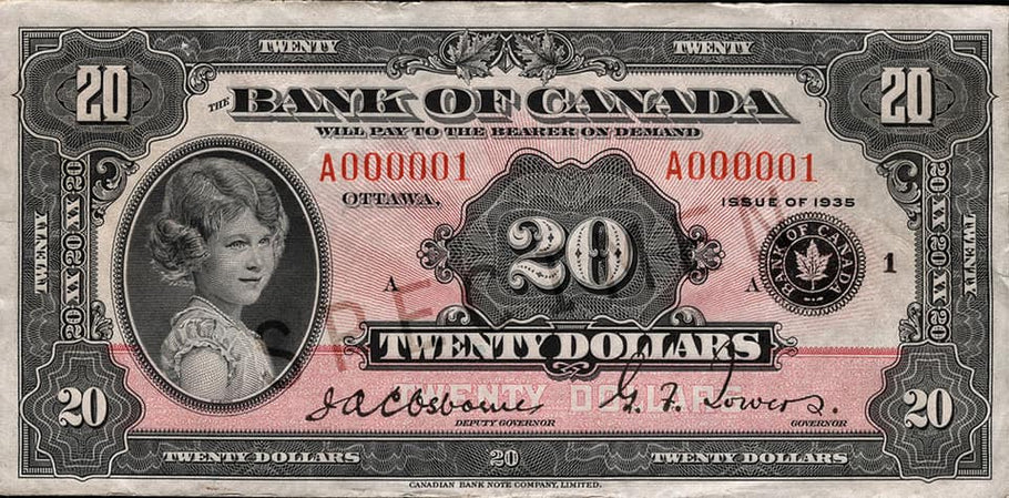 An Old $20 Banknote