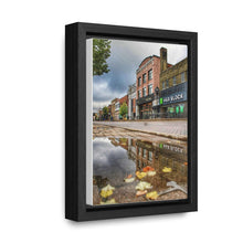 Load image into Gallery viewer, Autumn Small Town - October Main Street - Oil Sketch on Canvas | Gallery Canvas Wraps, Vertical Frame
