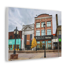 Load image into Gallery viewer, Small Town Autumn - October Main Street - Oil Sketch on Canvas | Canvas Gallery Wraps
