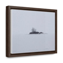 Load image into Gallery viewer, Nordic Snowy Island - Snowfall Photography - Oil Sketch on Canvas | Gallery Canvas Wraps, Horizontal Frame
