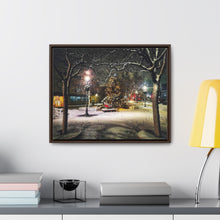 Load image into Gallery viewer, Old Town Square - Christmas Art - Festive Photography - Oil Sketch on Canvas | Gallery Canvas Wraps, Horizontal Frame
