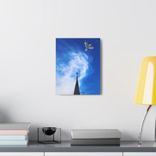 Load image into Gallery viewer, Church Steeple Art - Bird and Church - Uplifting Photography - Canvas Gallery Wraps
