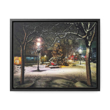 Load image into Gallery viewer, Old Town Square - Christmas Art - Festive Photography - Oil Sketch on Canvas | Gallery Canvas Wraps, Horizontal Frame
