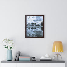 Load image into Gallery viewer, Water Puddle Rain Reflection - Old Cathedral Photography - Photographic Art | Framed Vertical Poster
