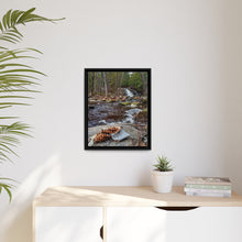 Load image into Gallery viewer, Pinecone Waterfall - Canadian Art - Nature Photography - Oil Sketch on Canvas | Matte Canvas, Black Frame
