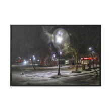 Load image into Gallery viewer, Old Town Square - Christmas Art - Festive Photography - Oil Sketch on Canvas | Gallery Canvas Wraps, Horizontal Frame
