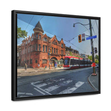 Load image into Gallery viewer, TTC Streetcar - Old Toronto - Old Architecture Photography - Oil Sketch on Canvas | Gallery Canvas Wraps, Horizontal Frame
