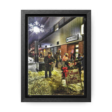 Load image into Gallery viewer, Old Town Christmas Walk - Old Fashioned Christmas - Festive Art Photography - Oil Sketch on Canvas | Gallery Canvas Wraps, Vertical Frame
