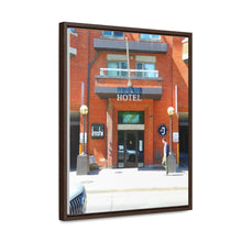 Load image into Gallery viewer, HOTEL - Toronto Architecture Photography - Oil Sketch on Canvas | Gallery Canvas Wraps, Vertical Frame
