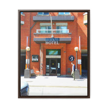 Load image into Gallery viewer, HOTEL - Toronto Architecture Photography - Oil Sketch on Canvas | Gallery Canvas Wraps, Vertical Frame
