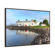 Load image into Gallery viewer, Old Nordic Boat - Ducks and Waterfront - Northern Ontario Photography - Gallery Canvas Wraps, Horizontal Frame
