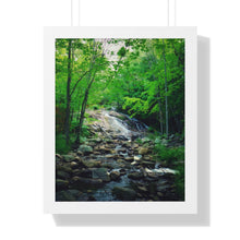 Load image into Gallery viewer, Majestic Northern Waterfall - Canadian Wilderness - Photographic Art - Framed Vertical Poster
