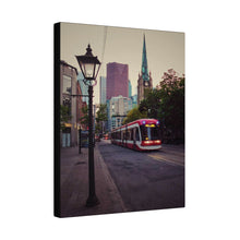 Load image into Gallery viewer, Old Toronto Street Scene - Urban Photography - Streetcar Photography - Matte Canvas, Stretched, 0.75&quot;
