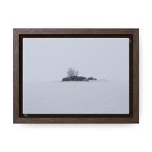 Load image into Gallery viewer, Nordic Snowy Island - Snowfall Photography - Oil Sketch on Canvas | Gallery Canvas Wraps, Horizontal Frame
