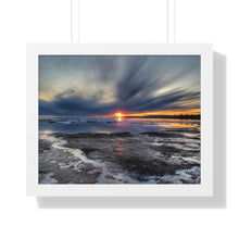 Load image into Gallery viewer, Psychedelic Sunset - Sunset Photography - Spring Thaw Art - Photographic Print - Framed Horizontal Poster
