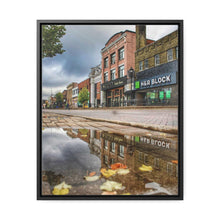 Load image into Gallery viewer, Autumn Small Town - October Main Street - Oil Sketch on Canvas | Gallery Canvas Wraps, Vertical Frame
