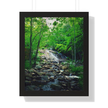 Load image into Gallery viewer, Majestic Northern Waterfall - Canadian Wilderness - Photographic Art - Framed Vertical Poster
