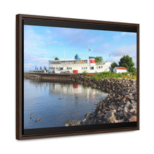 Load image into Gallery viewer, Old Nordic Boat - Ducks and Waterfront - Northern Ontario Photography - Gallery Canvas Wraps, Horizontal Frame
