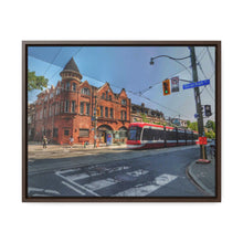 Load image into Gallery viewer, TTC Streetcar - Old Toronto - Old Architecture Photography - Oil Sketch on Canvas | Gallery Canvas Wraps, Horizontal Frame
