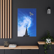 Load image into Gallery viewer, Church Steeple Art - Bird and Church - Uplifting Photography - Canvas Gallery Wraps
