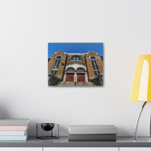 Load image into Gallery viewer, Kensington Market Synagogue - Bird Photo - Judaism Jewish Life - Oil Sketch | Vertical Framed Premium Canvas Gallery Wraps
