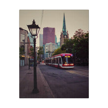 Load image into Gallery viewer, Old Toronto Street Scene - Urban Photography - Streetcar Photography - Matte Canvas, Stretched, 0.75&quot;
