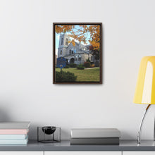 Load image into Gallery viewer, Presbyterian Church Oil Print - Old Gothic Architecture - Fine Art - Oil Sketch on Canvas | Gallery Canvas Wraps, Vertical Frame
