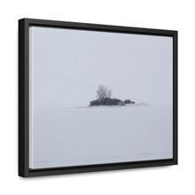 Load image into Gallery viewer, Nordic Snowy Island - Snowfall Photography - Oil Sketch on Canvas | Gallery Canvas Wraps, Horizontal Frame
