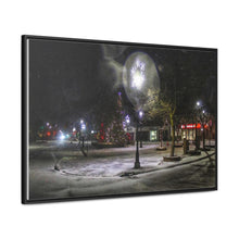 Load image into Gallery viewer, Old Town Square - Christmas Art - Festive Photography - Oil Sketch on Canvas | Gallery Canvas Wraps, Horizontal Frame
