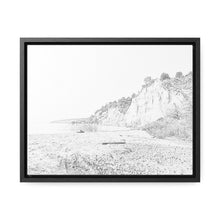 Load image into Gallery viewer, Scarborough Bluffs - Lake Ontario - Toronto Art and Photography - Pencil Sketch on Canvas | Gallery Canvas Wraps, Horizontal Frame
