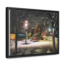 Load image into Gallery viewer, Old Town Square - Christmas Art - Festive Photography - Oil Sketch on Canvas | Gallery Canvas Wraps, Horizontal Frame
