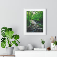 Load image into Gallery viewer, Majestic Northern Waterfall - Canadian Wilderness - Photographic Art - Framed Vertical Poster
