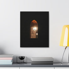 Load image into Gallery viewer, Medieval Style Lantern - Winter Cathedral - Oil Sketch on Canvas | Canvas Gallery Wraps
