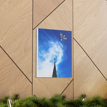 Load image into Gallery viewer, Church Steeple Art - Bird and Church - Uplifting Photography - Canvas Gallery Wraps
