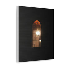 Load image into Gallery viewer, Medieval Style Lantern - Winter Cathedral - Oil Sketch on Canvas | Canvas Gallery Wraps
