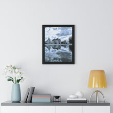 Load image into Gallery viewer, Water Puddle Rain Reflection - Old Cathedral Photography - Photographic Art | Framed Vertical Poster
