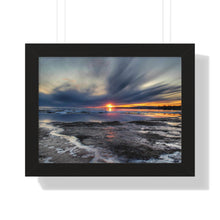 Load image into Gallery viewer, Psychedelic Sunset - Sunset Photography - Spring Thaw Art - Photographic Print - Framed Horizontal Poster
