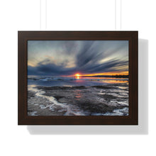 Load image into Gallery viewer, Psychedelic Sunset - Sunset Photography - Spring Thaw Art - Photographic Print - Framed Horizontal Poster
