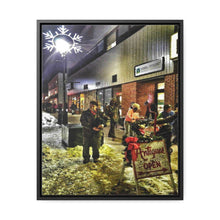 Load image into Gallery viewer, Old Town Christmas Walk - Old Fashioned Christmas - Festive Art Photography - Oil Sketch on Canvas | Gallery Canvas Wraps, Vertical Frame
