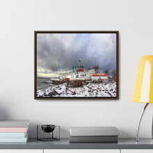 Load image into Gallery viewer, Old Nordic Boat - Maritime Photographic Art - Oil Sketch on Canvas | Gallery Canvas Wraps, Horizontal Frame
