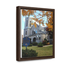 Load image into Gallery viewer, Presbyterian Church Oil Print - Old Gothic Architecture - Fine Art - Oil Sketch on Canvas | Gallery Canvas Wraps, Vertical Frame
