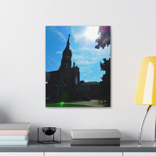 Load image into Gallery viewer, Old-Fashioned English Anglican Church - Cathedral Art - Fine Art Photography - Oil Sketch On Canvas - Canvas Gallery Wraps
