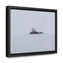 Load image into Gallery viewer, Nordic Snowy Island - Snowfall Photography - Oil Sketch on Canvas | Gallery Canvas Wraps, Horizontal Frame
