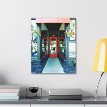 Load image into Gallery viewer, Old Storefront - Quaint Downtown - Old Architecture Photography - Oil Sketch On Canvas - Canvas Gallery Wraps
