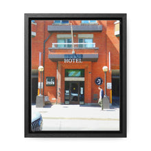 Load image into Gallery viewer, HOTEL - Toronto Architecture Photography - Oil Sketch on Canvas | Gallery Canvas Wraps, Vertical Frame
