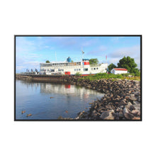 Load image into Gallery viewer, Old Nordic Boat - Ducks and Waterfront - Northern Ontario Photography - Gallery Canvas Wraps, Horizontal Frame
