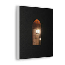 Load image into Gallery viewer, Medieval Style Lantern - Winter Cathedral - Oil Sketch on Canvas | Canvas Gallery Wraps
