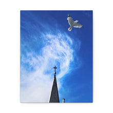 Load image into Gallery viewer, Church Steeple Art - Bird and Church - Uplifting Photography - Canvas Gallery Wraps
