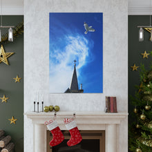 Load image into Gallery viewer, Church Steeple Art - Bird and Church - Uplifting Photography - Canvas Gallery Wraps
