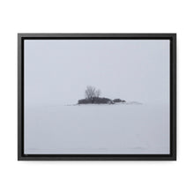 Load image into Gallery viewer, Nordic Snowy Island - Snowfall Photography - Oil Sketch on Canvas | Gallery Canvas Wraps, Horizontal Frame
